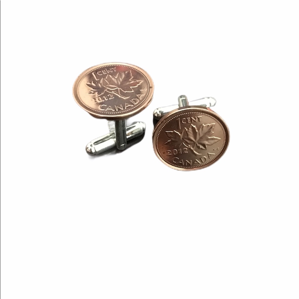 Canadian penny cufflinks